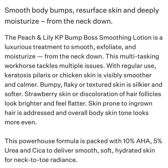 🦋$7 ~ KP Bump Boss Smoothing Body Lotion ~ Peach & Lily ~ New - Picture 3 of 7